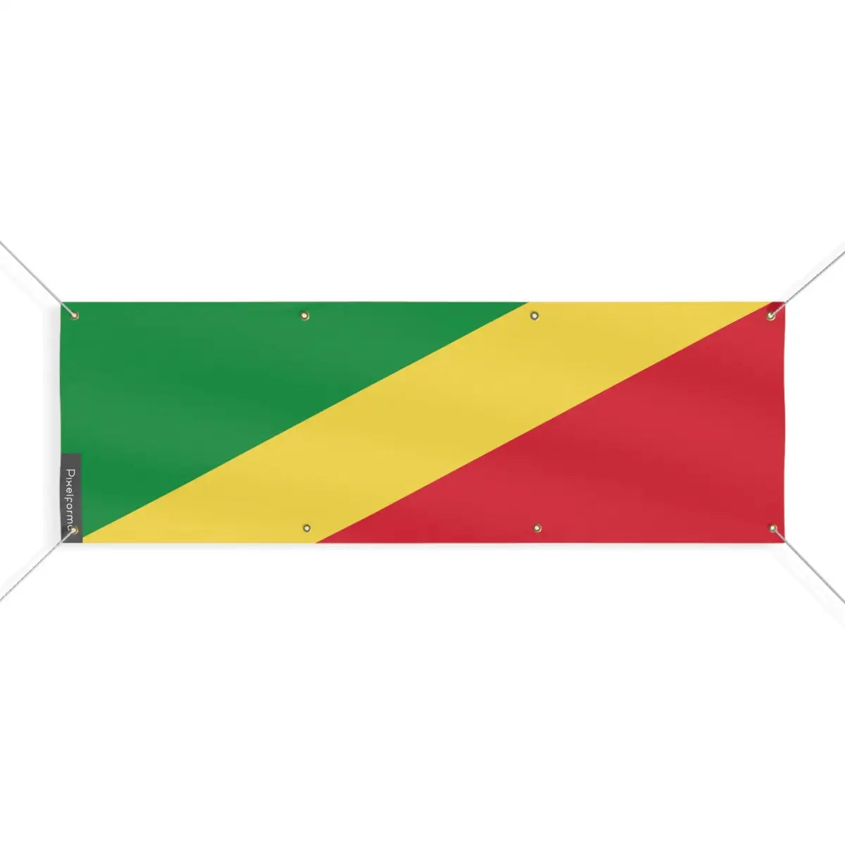Drapeau de la république du congo 8 oeillets en plusieurs tailles (l) - pixelforma