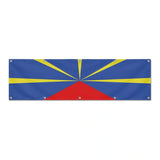 Drapeau de La Réunion grand format XL en polyester avec dix œillets