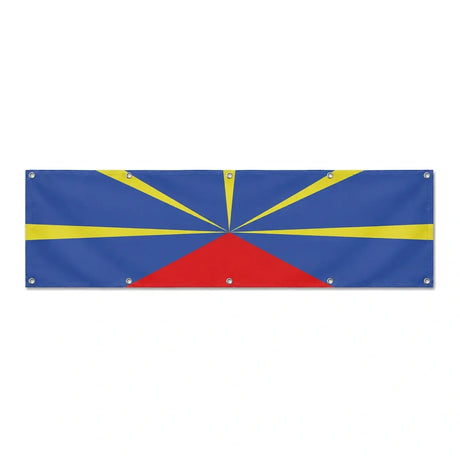 Drapeau de La Réunion grand format XL en polyester avec dix œillets