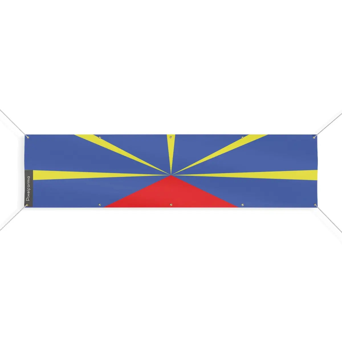 Drapeau de La Réunion 10 Oeillets en Plusieurs Tailles (XL) - Pixelforma 