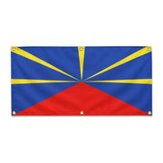 Drapeau la réunion polyester résistant avec œillets robustes