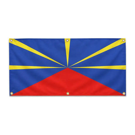 Drapeau la réunion polyester résistant avec œillets robustes