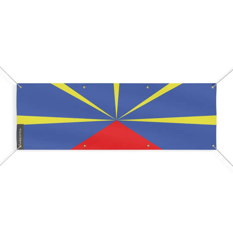 Drapeau de La Réunion 8 Oeillets en Plusieurs Tailles (L) - Pixelforma 