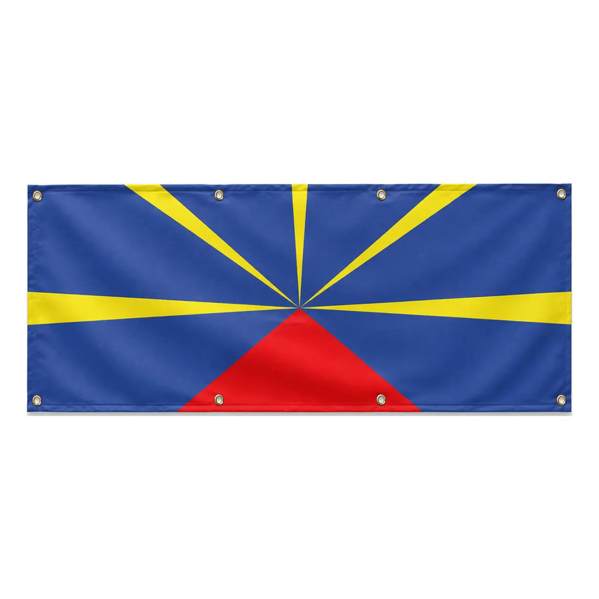 Drapeau la réunion en polyester résistant avec œillets