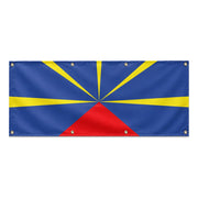 Drapeau la réunion en polyester résistant avec œillets