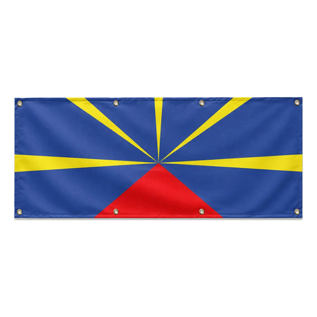 Drapeau la réunion en polyester résistant avec œillets