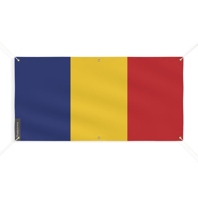 Drapeau de la Roumanie 6 Oeillets en plusieurs tailles - Pixelforma