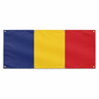 Drapeau roumanie polyester résistant 8 œillets usage extérieur
