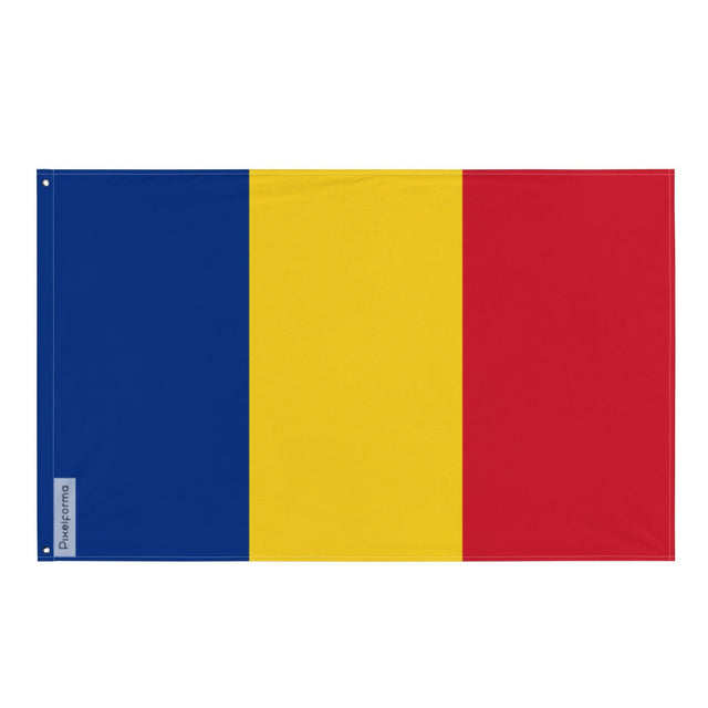 Drapeau de la Roumanie en plusieurs tailles 100 % polyester Imprimer avec Double ourlet - Pixelforma