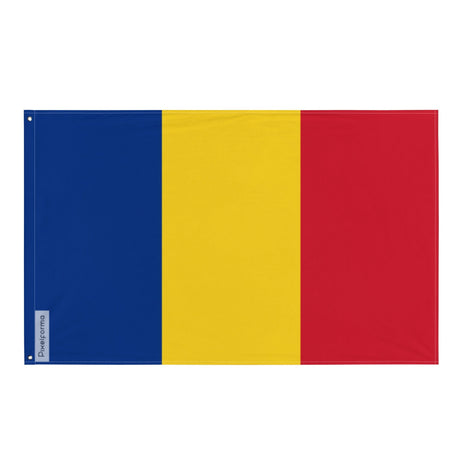 Romania Flag in Multiple Sizes 100% Polyester Print with Double Hem - Pixelforma