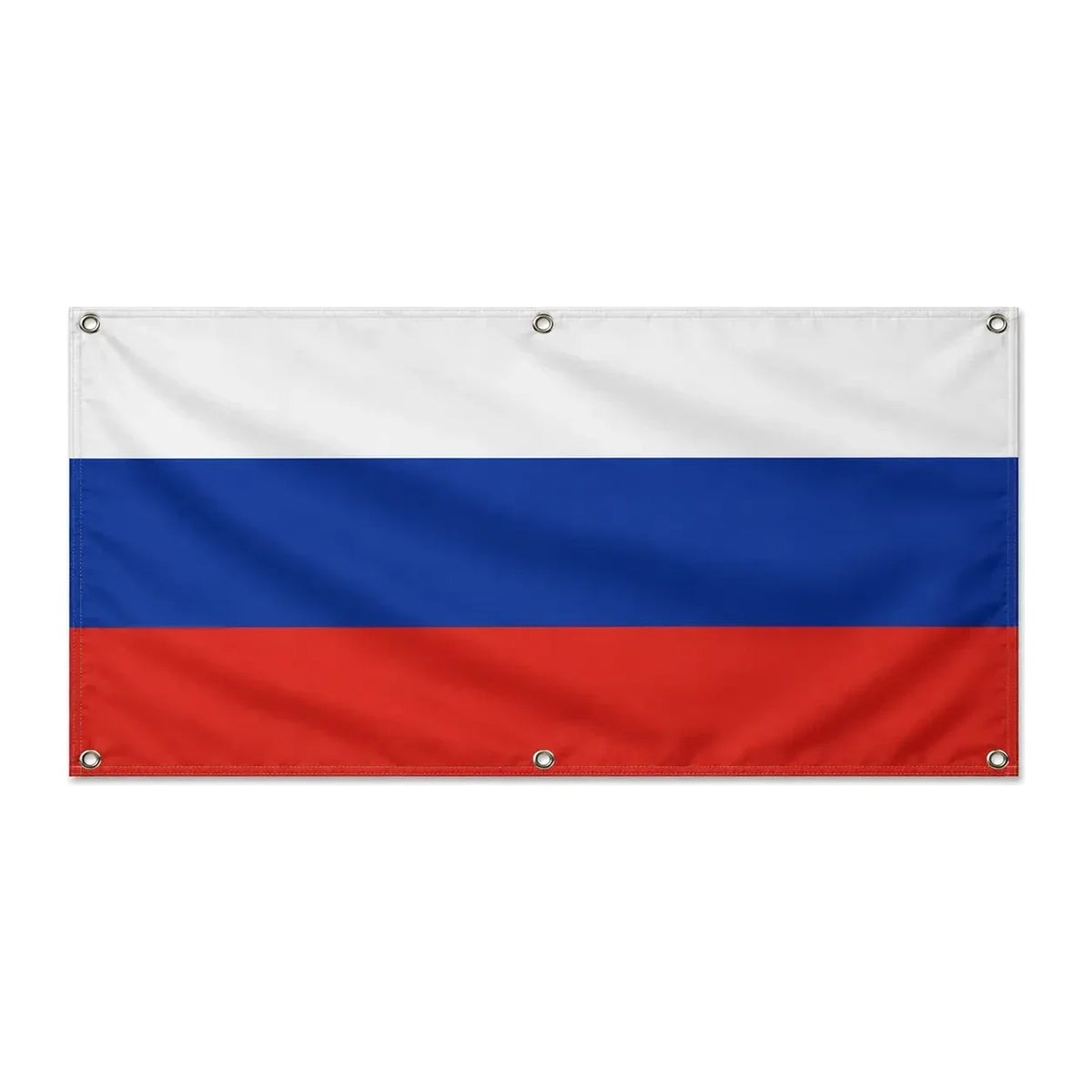 Drapeau russie polyester résistant avec six œillets