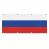 Drapeau russie polyester résistant avec œillets robustes