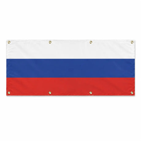 Drapeau russie polyester résistant avec œillets robustes
