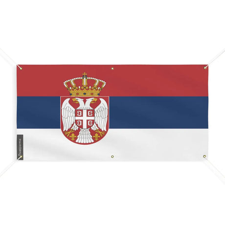 Drapeau de la serbie 6 oeillets en plusieurs tailles (m) - pixelforma
