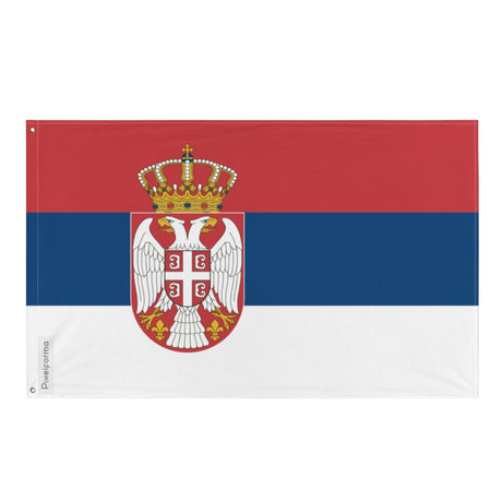 Serbian Flag in Multiple Sizes 100% Polyester Print with Double Hem - Pixelforma