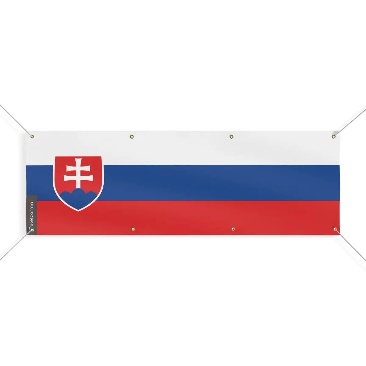 Drapeau de la Slovaquie 8 Oeillets en Plusieurs Tailles (L) - Pixelforma 