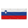 Drapeau slovénie polyester résistant huit œillets usage extérieur