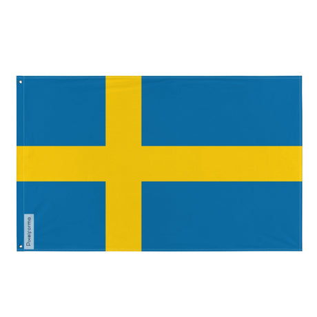 Sweden Flag in Multiple Sizes 100% Polyester Print with Double Hem - Pixelforma