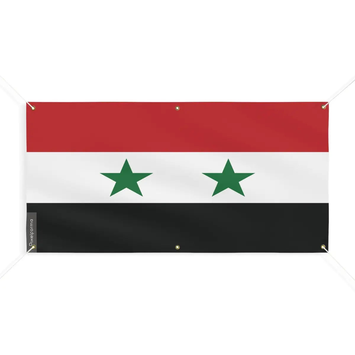Drapeau de la syrie 6 oeillets en plusieurs tailles (m) - pixelforma
