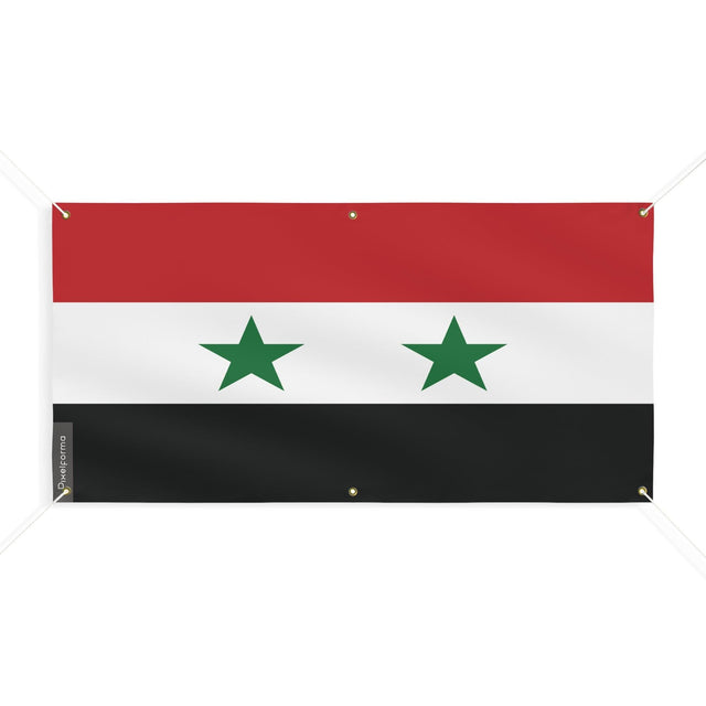 Drapeau de la Syrie 6 Oeillets en plusieurs tailles - Pixelforma 