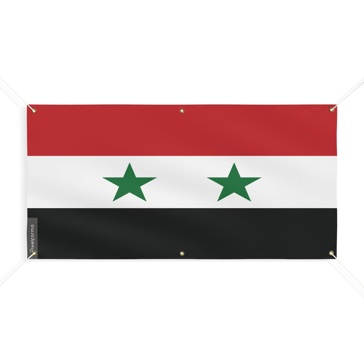 Drapeau de la Syrie 6 Oeillets en plusieurs tailles - Pixelforma