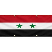 Drapeau syrie polyester résistant aux intempéries œillets