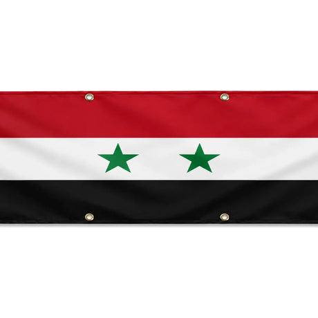 Drapeau syrie polyester résistant aux intempéries œillets