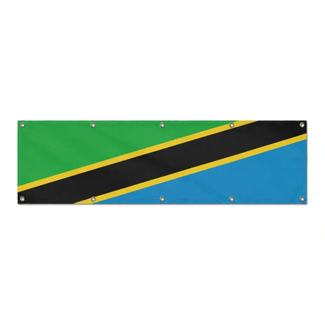 Drapeau de la Tanzanie grand format XL en polyester avec dix œillets