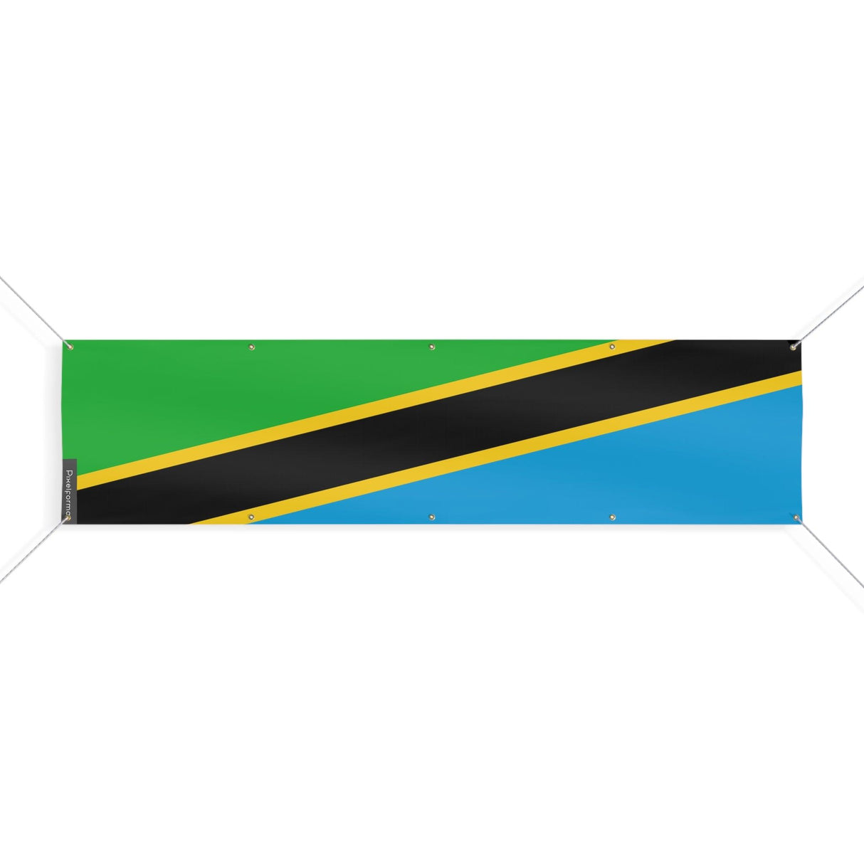 Drapeau de la Tanzanie 10 Oeillets en plusieurs tailles - Pixelforma