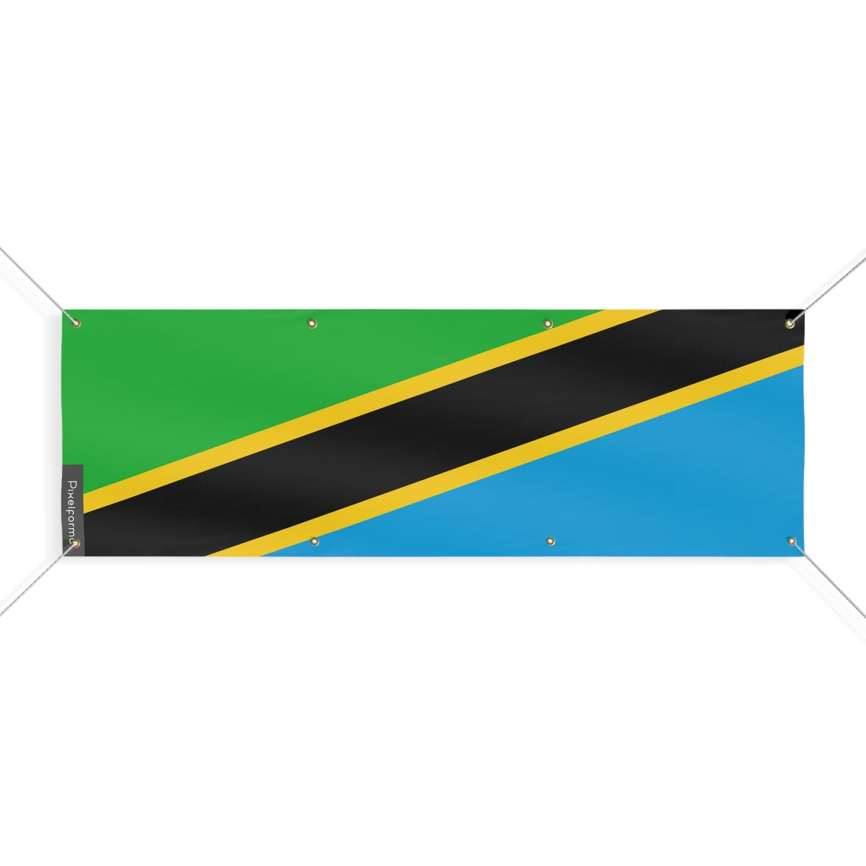 Drapeau de la Tanzanie 8 Oeillets en plusieurs tailles - Pixelforma