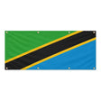 Drapeau tanzanie polyester résistant œillets usage extérieur