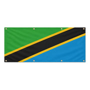 Drapeau tanzanie polyester résistant œillets usage extérieur