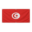 Drapeau tunisie polyester résistant avec œillets robustes