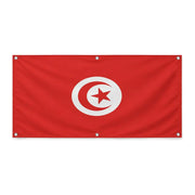 Drapeau tunisie polyester résistant avec œillets robustes