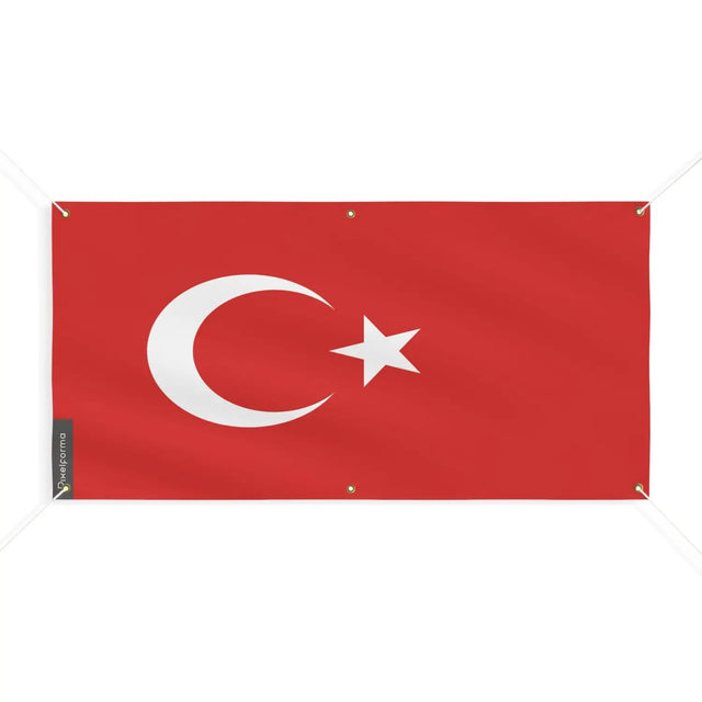 Drapeau de la turquie 6 oeillets en plusieurs tailles (m) - pixelforma