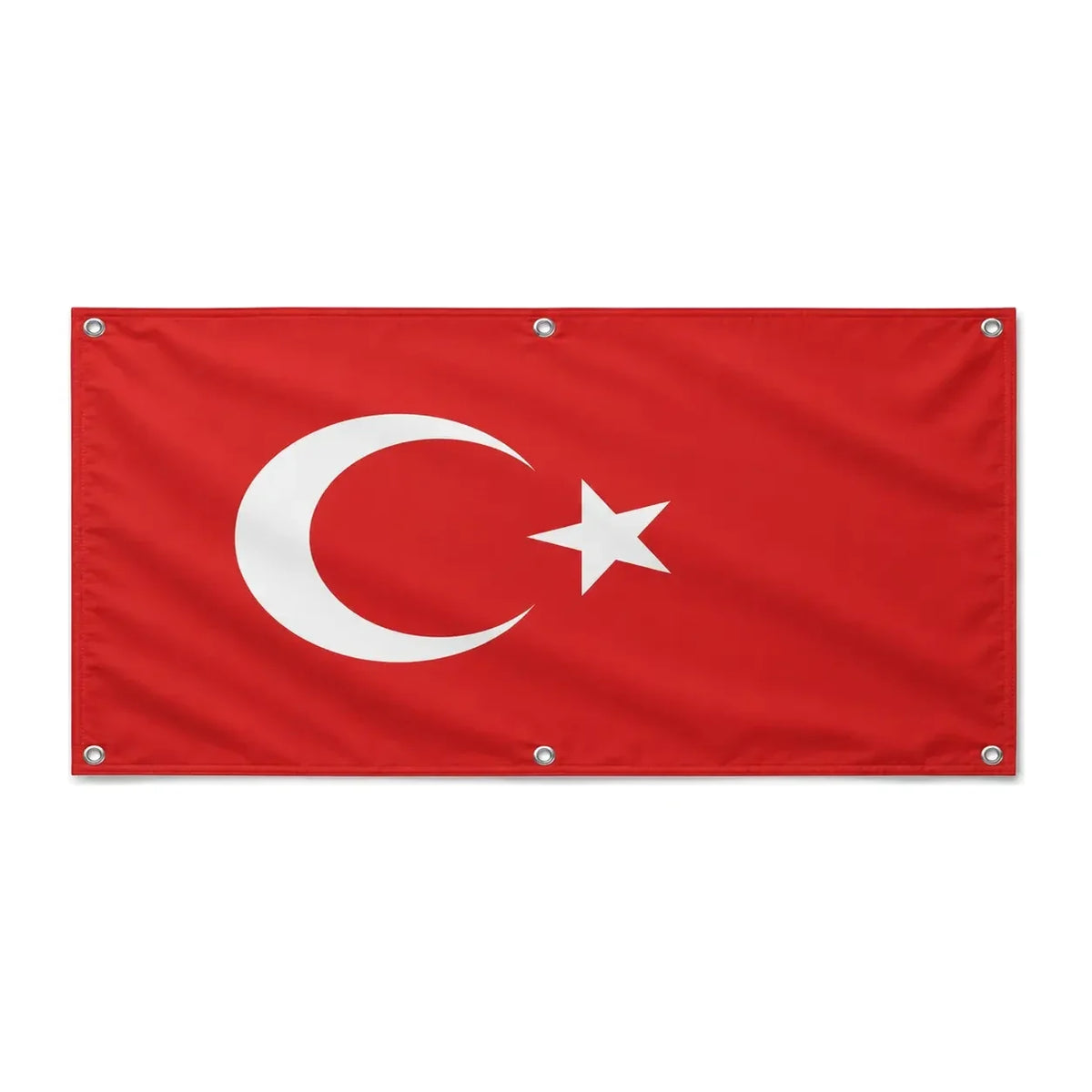 Drapeau turquie polyester résistant avec œillets robustes