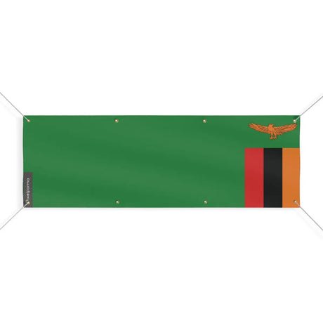 Drapeau de la zambie 8 oeillets en plusieurs tailles (l) - pixelforma