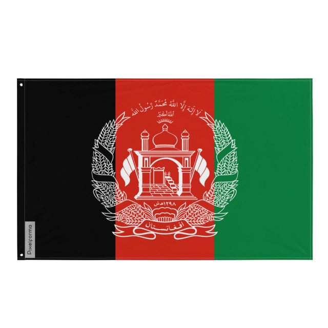 Afghanistan Flag in Multiple Sizes 100% Polyester Print with Double Hem - Pixelforma