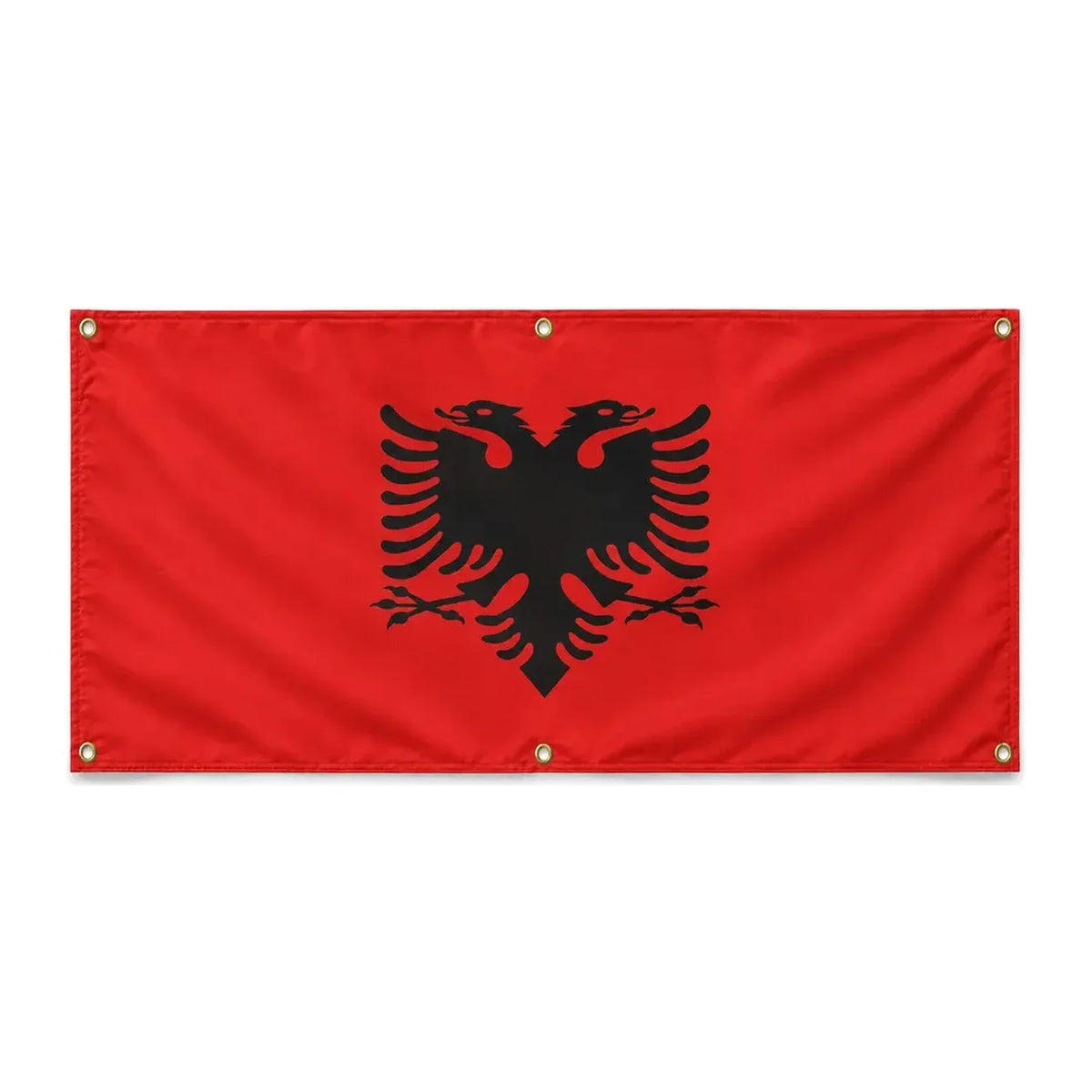 Drapeau albanie en polyester résistant avec œillets robustes