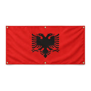 Drapeau albanie en polyester résistant avec œillets robustes