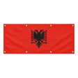 Drapeau albanie polyester résistant avec œillets durables