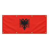 Drapeau albanie polyester résistant avec œillets durables