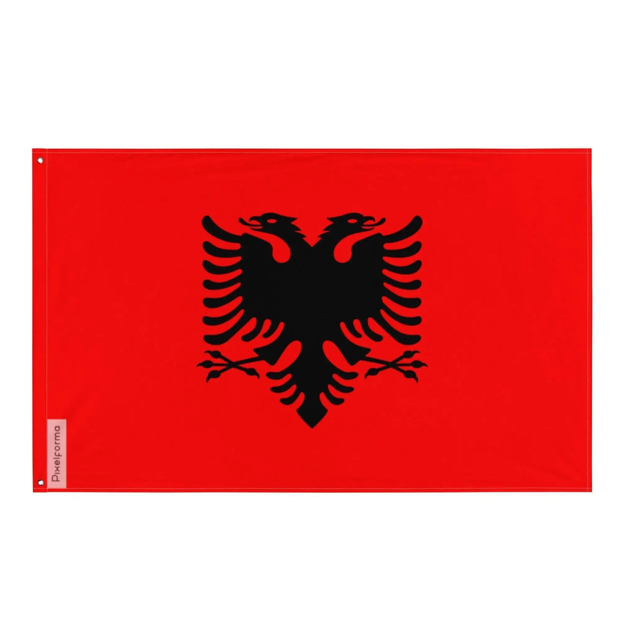 Drapeau albanie polyester résistant avec œillets à gauche