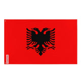 Drapeau albanie polyester résistant avec œillets à gauche