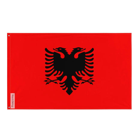 Drapeau albanie polyester résistant avec œillets à gauche