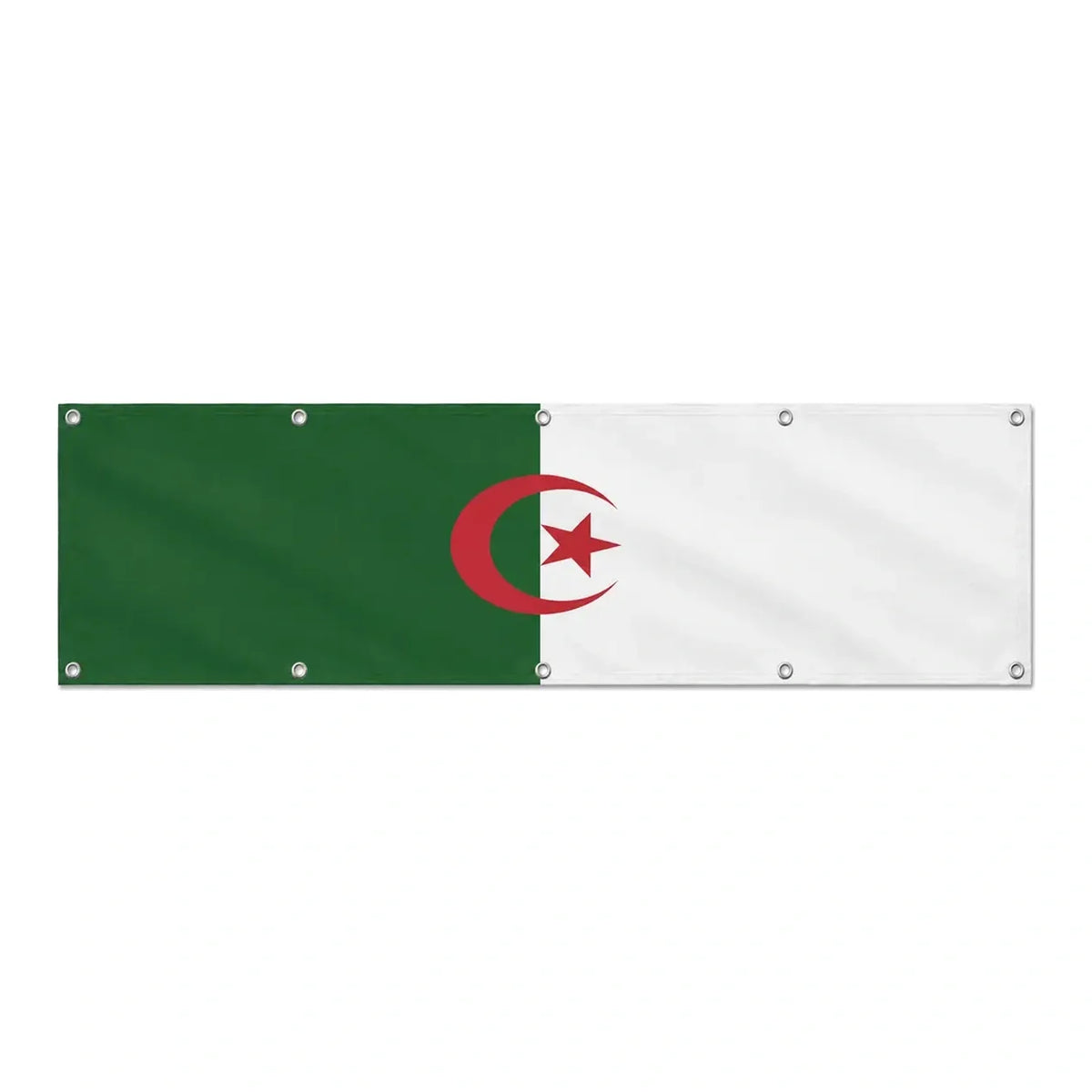Drapeau de l'Algérie grand format XL en polyester avec dix œillets