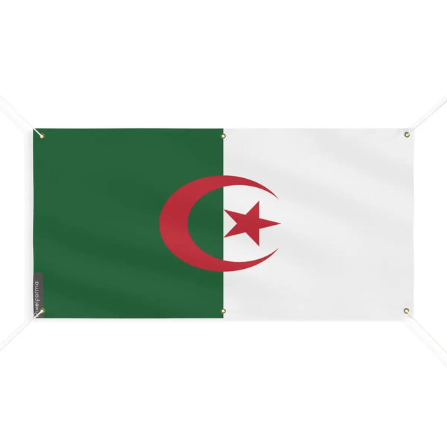 Drapeau de l'Algérie 6 Oeillets en Plusieurs Tailles (M) - Pixelforma 