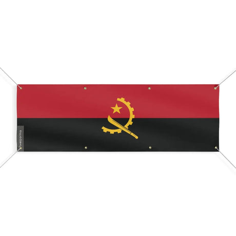 Drapeau de l’angola 8 oeillets en plusieurs tailles (l) - pixelforma