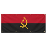 Drapeau angola polyester résistant avec huit œillets