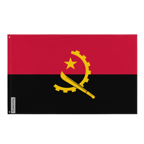 Angola Flag in Multiple Sizes 100% Polyester Print with Double Hem - Pixelforma